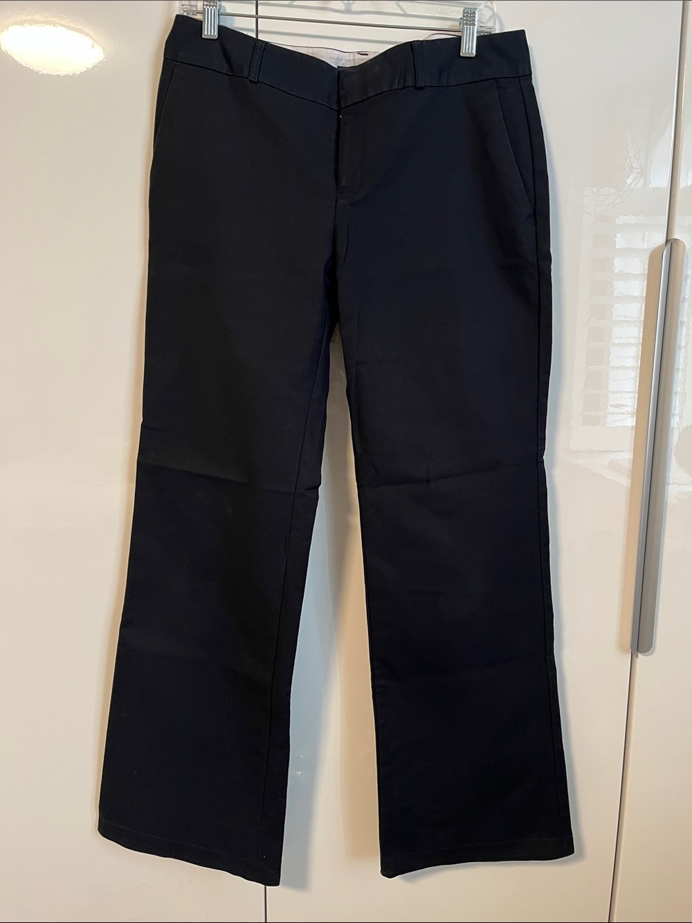Banana Republic Black Cotton Mid Rise Dress Pants, Size 10S